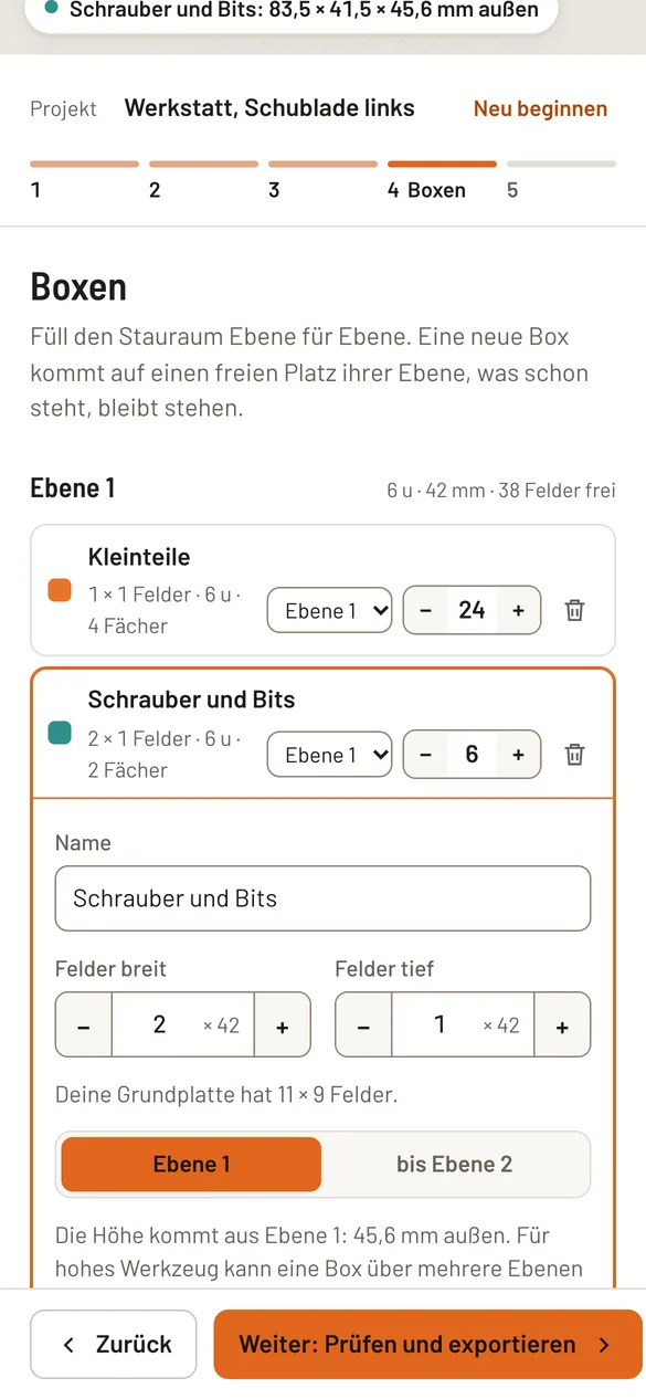 Box-Editor auf dem Handy